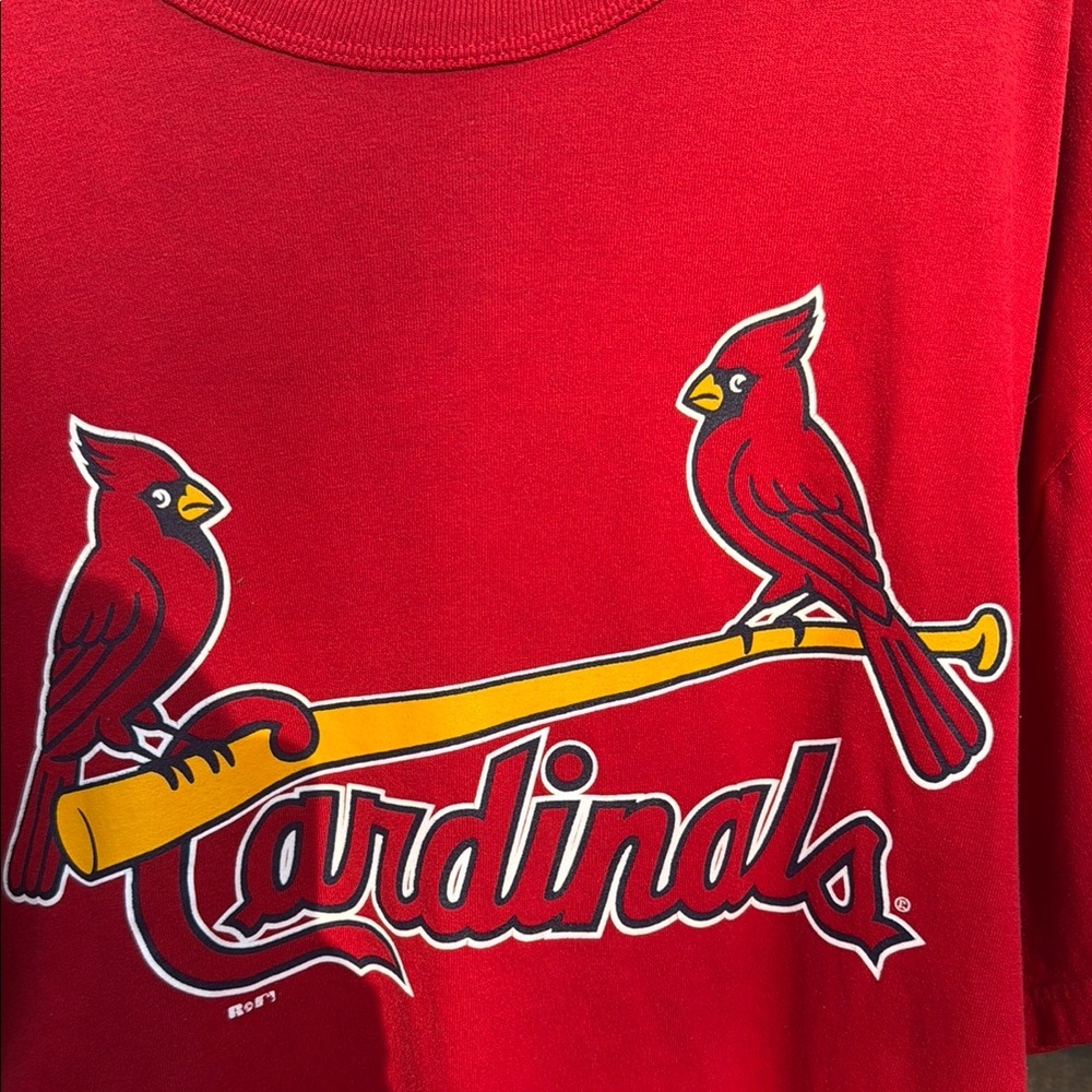 Red Cardinals Graphic T-Shirt vintage Russel made in the USA MLB baseball - Picture 2 of 6